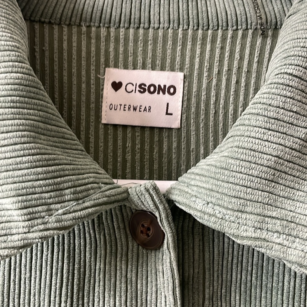 Green Cisono Corduroy Shirt - Picture 5 of 7